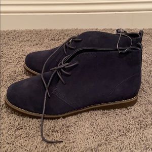 Blue ankle boots